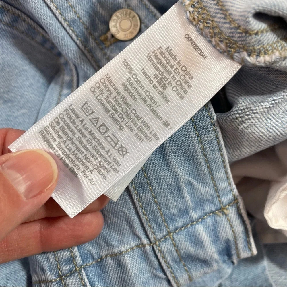 New Madewell Denim Sleeveless Seamed Mini Dress - Picture 6 of 9